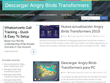 Tablet Screenshot of descargarangrybirdstransformers.com